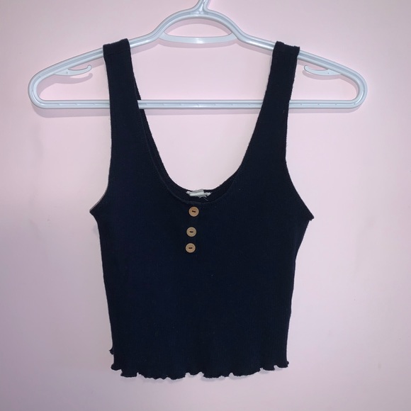 garage henley lettuce edge tank top - Picture 2 of 4